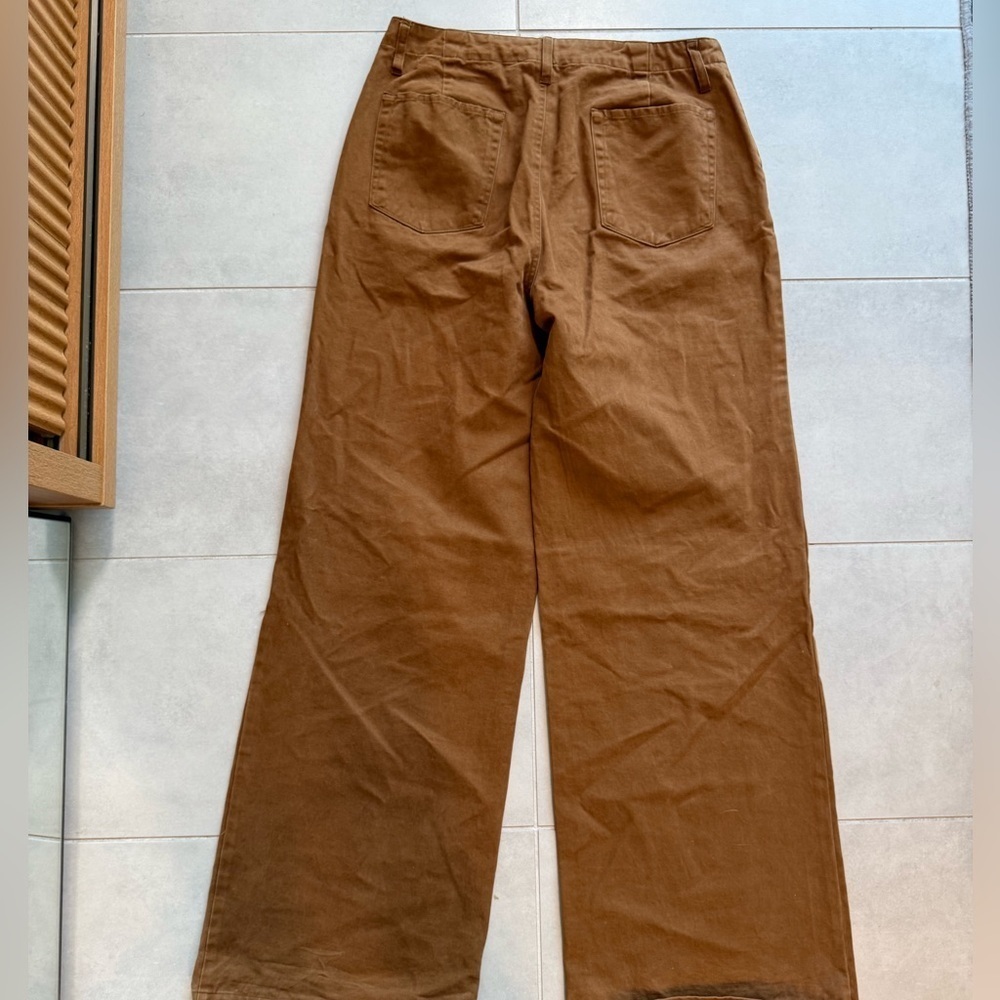 Francesca's Collections Brown Wide Leg Pants Aubrey Parks - Picture 6 of 7